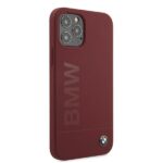 BMW BMHCP12MSLBLRE iPhone 12 / 12 Pro 6.1" red hardcase Silicone Signature Logo - imagine 4
