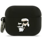 Case Karl Lagerfeld Silicone             Karl&Chaupette Head 3D for AirPods Pro 3 black