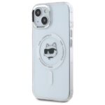 Karl Lagerfeld KLHMP15SHLSCHH iPhone 15 6.1" white hardcase IML Metal Choupette Head MagSafe - imagine 2
