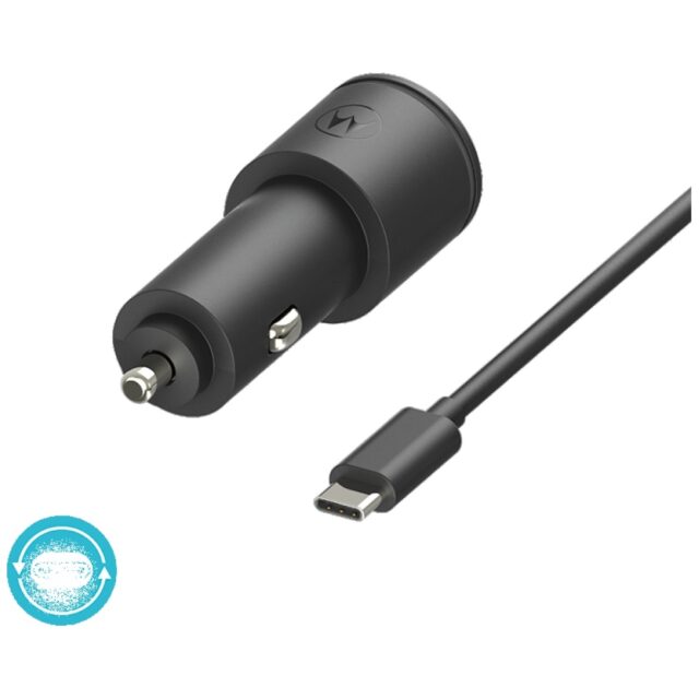 Car charger Motorola TurboPower 45W Dual USB-A/USB-C with cable USB-C 1m black - imagine 8