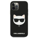 Karl Lagerfeld KLHCP12LSLCHBK iPhone 12 Pro Max 6,7" hardcase black Silicone Choupette - imagine 3