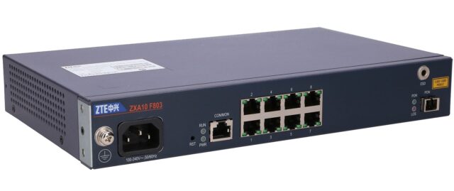 ZTE ZXA10 F803G-8 | Switch | 8x RJ45 100Mb/s, 1x GPON - imagine 5