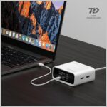Charging station 4smarts Desk Charger GaN Screen 100W 3xUSB-C+2xUSB-A white - imagine 2