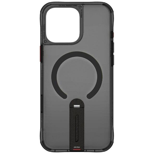 Case Skinarma Helix for iPhone 16 Pro Max Magnetic Charging 360 Rotating Stand black - imagine 4