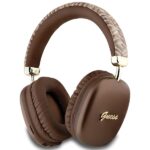 Guess Bluetooth on-ear headphones GUBHK1GCTCSW brown Gcube Metallic Script Logo