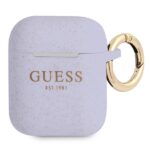 Guess GUA2SGGEU AirPods cover purple Silicone Glitter