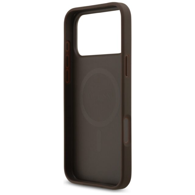 Case Guess 4G Circle Classic Logo        MagSafe for iPhone 17 Pro Max brown - imagine 7