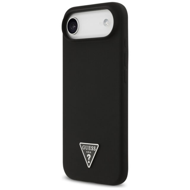 Case Guess Silicone Triangle Logo MagSafe for iPhone 17 Air black - imagine 2