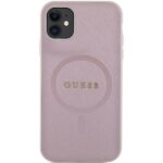 Guess GUHMN61PSAHMCP iPhone 11 / Xr 6.1" pink hardcase Saffiano MagSafe - imagine 3