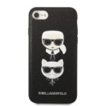 Karl Lagerfeld KLHCI8SAKICKCBK iPhone 7/8 / SE 2020 / SE 2022 black hardcase Saffiano Karl&Cho - imagine 3