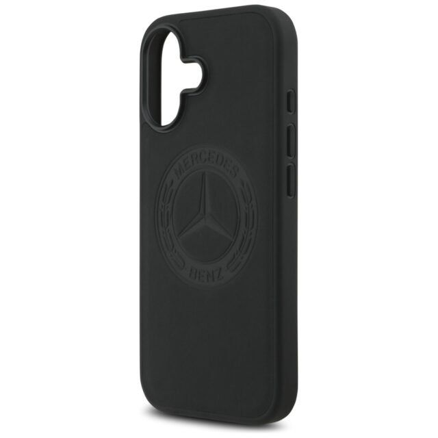 Mercedes Leather Vintage Logo MagSafe Case for iPhone 17 Black - imagine 6