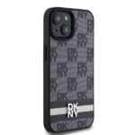 DKNY DKHCP15SPCPTSSK iPhone 15 / 14 / 13 6.1 inch black hardcase Leather Checkered Mono Pattern & Pr - imagine 4