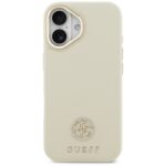 Case Guess Grained Strass Logo MagSafe for iPhone 17 beige - imagine 3