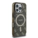Guess GUHMP16LH4DTEW iPhone 16 Pro 6.3" brown hardcase IML 4G Background MagSafe - imagine 4