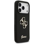 Guess Silicone Big 4G Script case for iPhone 17 Pro black - imagine 4