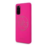 Guess GUHCS62LS4GFU S20 G980 fuchsia hard case Silicone 4G Tone On Tone - imagine 2