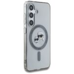 Case Karl Lagerfeld Button Karl & Choupette Heads Printed Logo MagSafe for Samsung Galaxy S25+ black - imagine 4