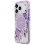 Etui Guess IML Flower & Tonal Circle      MagSafe do iPhone 17 Pro fioletowy - imagine 2