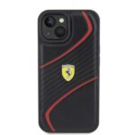 Ferrari FEHCP15SPTWK iPhone 15 / 14 / 13 6.1"  black hardcase Twist Metal Logo - imagine 3