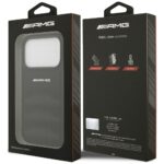 Case AMG Leather Debossed Lines Logo for iPhone 17 Pro black - imagine 8