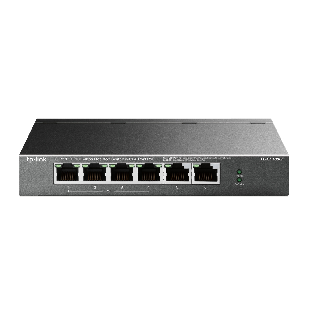 cps-9cf0f30e7beeb404ae16a421c8257f48-2025-12-05-10-21-17 TP-Link TL-SF1006P | Switch | 6x RJ45 100Mb/s, 4x PoE, 67W - imagine 1