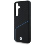 Case BMW Leather Textured and Smooth MagSafe for Samsung Galaxy S25 black - imagine 6