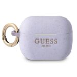 Guess GUAPSGGEU AirPods Pro cover purple Silicone Glitter