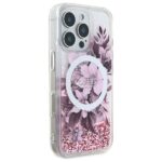Guess GUHMP16XLFMWTP iPhone 16 Pro Max 6.9" pink hardcase Liquid Glitter Flower MagSafe - imagine 4