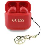 TWS headphones Guess Glossy Effect Printed Classic Logo & Charm red
