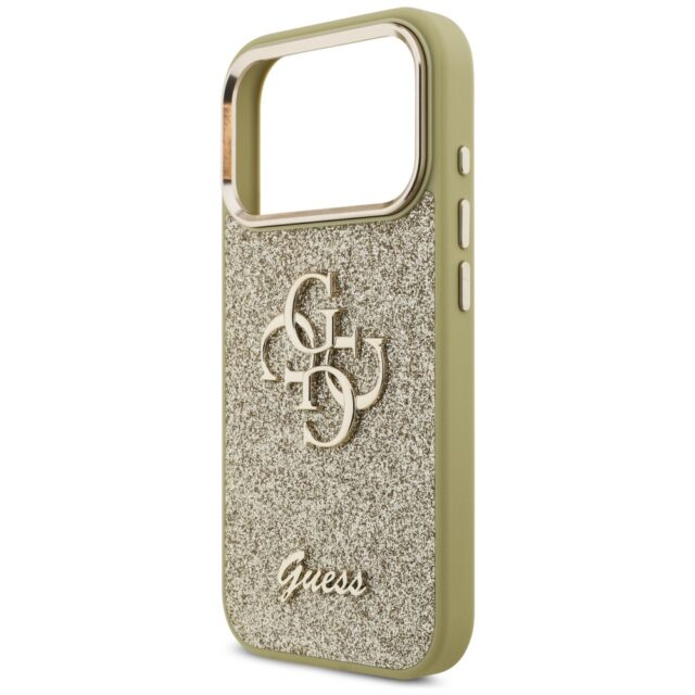 Guess Fixed Glitter Big 4G Metal Frame case for iPhone 17 Pro gold - imagine 6