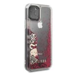 Guess GUHCN58GLHFLRA iPhone 11 Pro 5,8" raspberry hard case Glitter Hearts - imagine 5