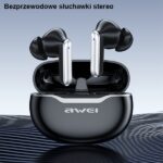 AWEI Bluetooth 5.3 T50 TWS headphones + docking station black - imagine 4