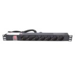 Extralink EXPDU7EU SW | Power strip | 19" 1U, 7 EU sockets, with switch, 2m - imagine 2