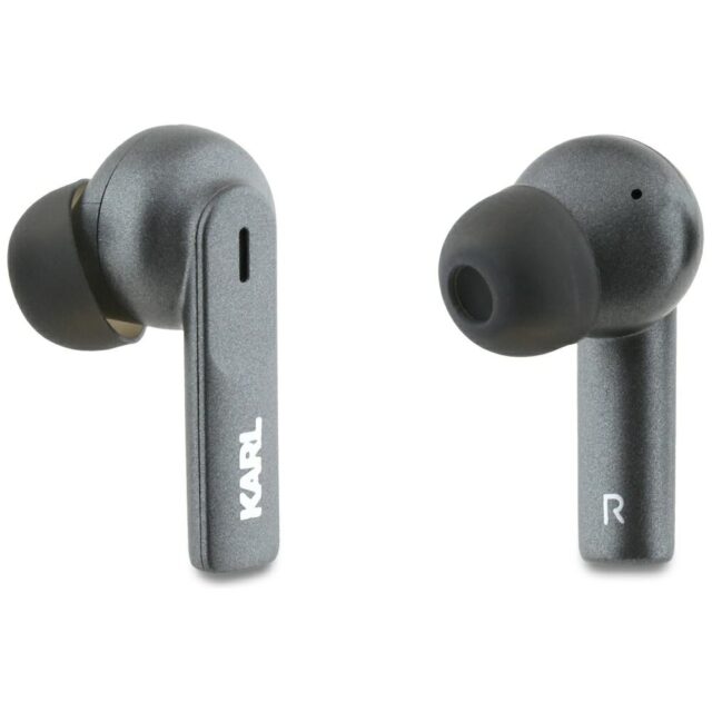 TWS Earphones Karl Lagerfeld Metal Printed Logo ANC/ENC black - imagine 5