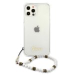 Guess GUHCP12LKPSWH iPhone 12 Pro Max 6,7" Transparent hardcase White Pearl - imagine 3