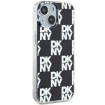 DKNY DKHCP15MHDLCEK iPhone 15 Plus / 14 Plus 6.7 inch black hardcase IML Checkered Mono Pattern - imagine 4
