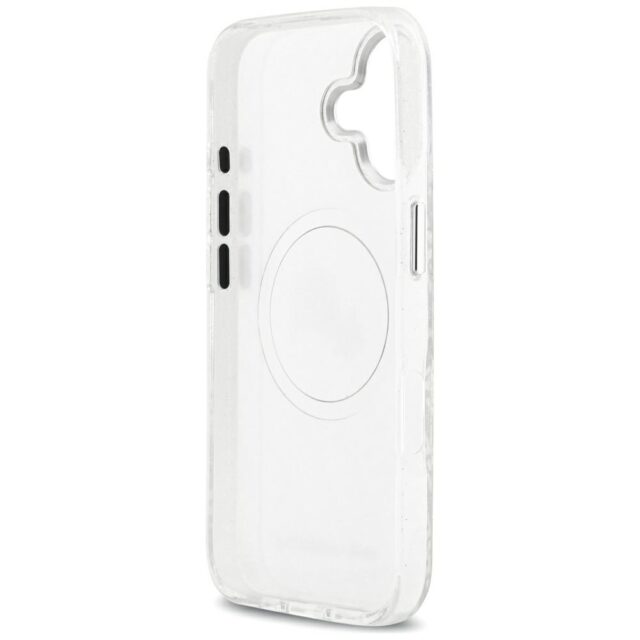 Karl Lagerfeld IML Glitter Karl & Choupette Heads Logo MagSafe Case for iPhone 17 Gray - imagine 7