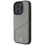 BMW BMHMP16L23RDCLG iPhone 16 Pro 6.3" grey hardcase Sign Leather Textured and Line MagSafe - imagine 2