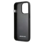 AMG AMHCP13XGSEBK iPhone 13 Pro Max 6,7" black hardcase Leather Debossed Lines - imagine 7