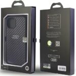Audi Carbon Fiber iPhone 14 / 15 / 13 6.1" black hardcase AU-TPUPCIP14-R8/D2-BK - imagine 3