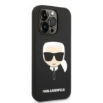 Karl Lagerfeld KLHMP14LSLKHBK iPhone 14 Pro 6,1" hardcase black Silicone Karl`s Head Magsafe - imagine 4