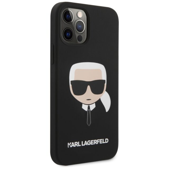 Karl Lagerfeld KLHCP12MSLKHBK iPhone 12/12 Pro 6,1" black hardcase Silicone Karl`s Head - imagine 4