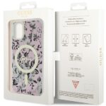 Guess GUHMN61HCFWSP iPhone 11 / Xr 6.1" pink hardcase Flower MagSafe - imagine 8