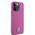 DKNY DKHMP15XPSHRPSP iPhone 15 Pro Max 6.7 inch pink hardcase Leather Monogram Pattern Metal Logo Ma - imagine 4
