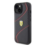 Ferrari FEHCP15SPTWK iPhone 15 / 14 / 13 6.1"  black hardcase Twist Metal Logo - imagine 2