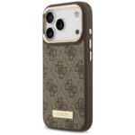 Guess 4G Logo Plate MagSafe Case for iPhone 17 Pro Brown - imagine 2