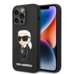 Karl Lagerfeld KLHCP14LSNIKBCK iPhone 14 Pro 6,1" hardcase black Silicone Ikonik