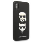 Karl Lagerfeld KLHCPXSAKICKCBK iPhone X/XS black Saffiano Karl&Choupette Head - imagine 5