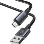USAMS Cable USB to Micro-USB 2A 1.2mFast Charging steel/tarnish SJ668USB01 (US-SJ668) - imagine 2