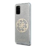 Guess GUHCS67PCUGLLG S20+ G985 light grey hard case Glitter 4G Circle Logo - imagine 2